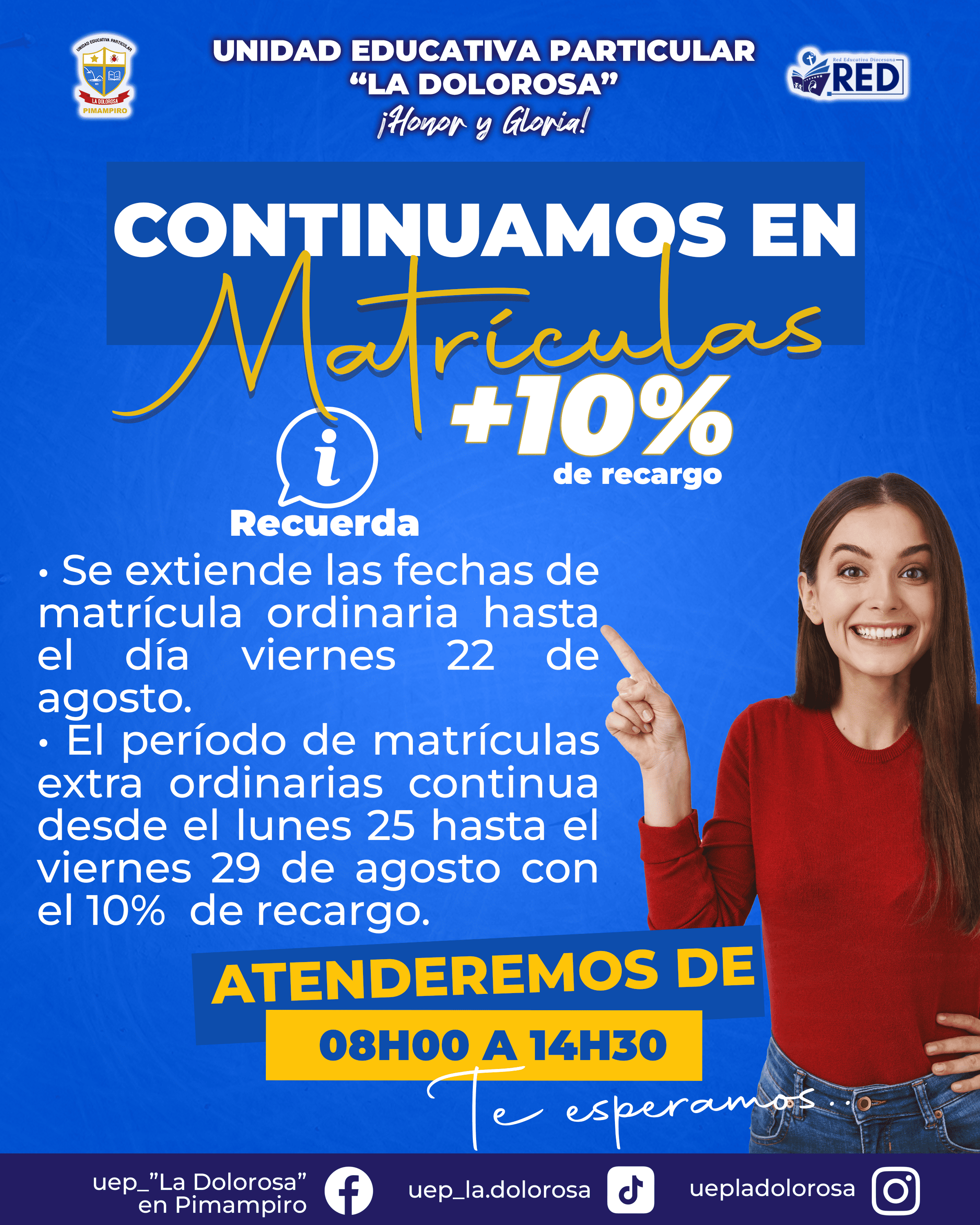 Hemos extendido el plazo para las matrículas ordinarias. ¡No dejes pasar esta oportunidad! 🏃‍♀️💨